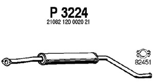 Intermediate muffler i gruppen Tillflligt dolda artiklar hos  Professional Parts Sweden AB (P3224)