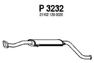 Intermediate muffler i gruppen Tillflligt dolda artiklar hos  Professional Parts Sweden AB (P3232)
