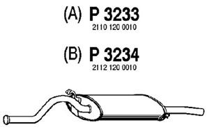 Rear muffler in the group  at  Professional Parts Sweden AB (P3233)