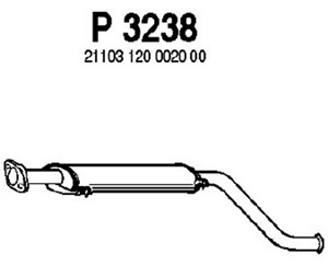 Intermediate muffler in the group  at  Professional Parts Sweden AB (P3238)