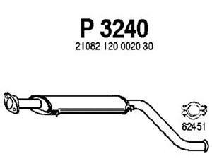 Intermediate muffler in the group  at  Professional Parts Sweden AB (P3240)