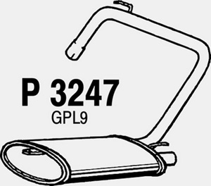 Rear muffler in the group  at  Professional Parts Sweden AB (P3247)