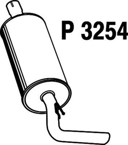 Rear muffler in the group  at  Professional Parts Sweden AB (P3254)