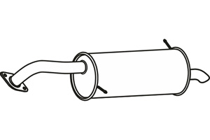 Rear muffler in the group Exhaust parts / Exhaust muffler & kits at  Professional Parts Sweden AB (P34002)