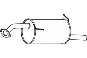 Rear muffler in the group Exhaust parts / Exhaust muffler & kits at  Professional Parts Sweden AB (P34003)