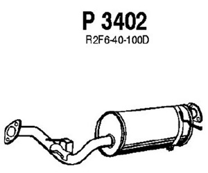 Intermediate muffler in the group  at  Professional Parts Sweden AB (P3402)