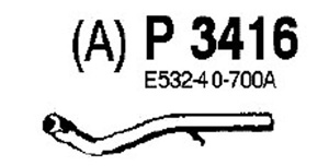 Rear pipe in the group  at  Professional Parts Sweden AB (P3416)