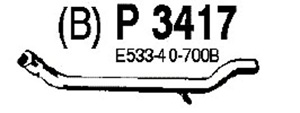 Rear pipe i gruppen Tillflligt dolda artiklar hos  Professional Parts Sweden AB (P3417)