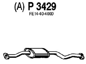 Intermediate muffler in the group  at  Professional Parts Sweden AB (P3429)