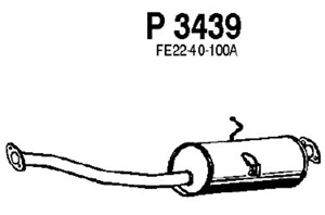 Intermediate muffler in the group  at  Professional Parts Sweden AB (P3439)