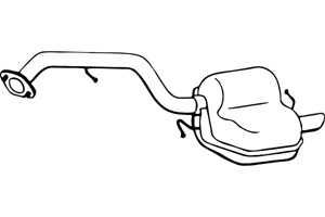 Rear muffler in the group  at  Professional Parts Sweden AB (P3447)