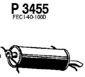 Rear muffler in the group  at  Professional Parts Sweden AB (P3455)