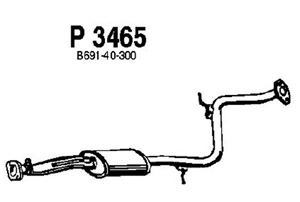 Intermediate muffler in the group  at  Professional Parts Sweden AB (P3465)
