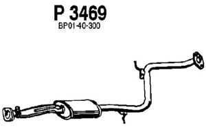 Intermediate muffler in the group  at  Professional Parts Sweden AB (P3469)