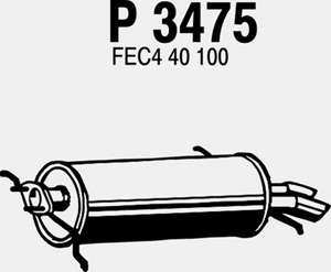 Rear muffler in the group  at  Professional Parts Sweden AB (P3475)