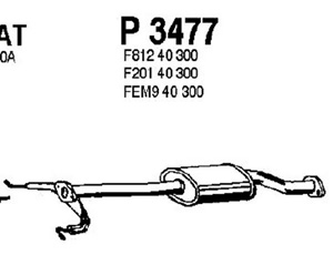 Intermediate muffler in the group  at  Professional Parts Sweden AB (P3477)