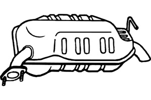 Rear muffler i gruppen Tillflligt dolda artiklar hos  Professional Parts Sweden AB (P3484)