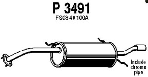 Rear muffler in the group  at  Professional Parts Sweden AB (P3491)