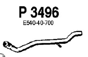 Rear pipe in the group  at  Professional Parts Sweden AB (P3496)