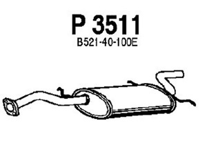 Rear muffler in the group  at  Professional Parts Sweden AB (P3511)