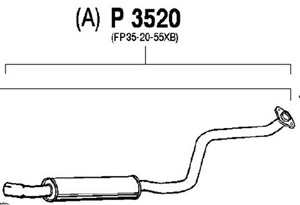 Intermediate muffler in the group  at  Professional Parts Sweden AB (P3520)