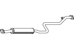 Intermediate muffler in the group  at  Professional Parts Sweden AB (P3536)