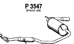 Rear muffler in the group  at  Professional Parts Sweden AB (P3547)
