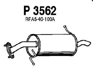 Rear muffler in the group  at  Professional Parts Sweden AB (P3562)