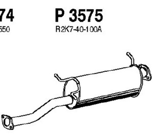 Intermediate muffler in the group  at  Professional Parts Sweden AB (P3575)