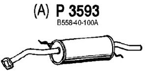 Rear muffler i gruppen Tillflligt dolda artiklar hos  Professional Parts Sweden AB (P3593)