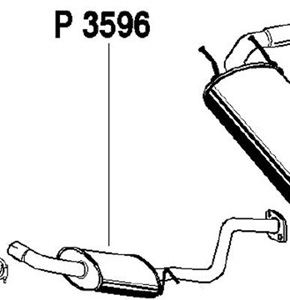 Intermediate muffler in the group  at  Professional Parts Sweden AB (P3596)