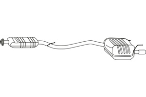 Rear muffler in the group Exhaust parts / Exhaust muffler & kits at  Professional Parts Sweden AB (P36006)
