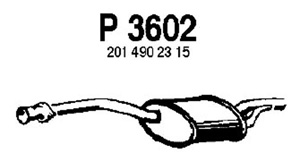 Intermediate muffler in the group  at  Professional Parts Sweden AB (P3602)