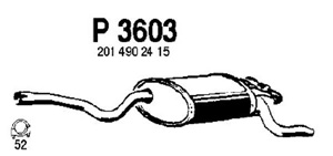 Rear muffler in the group  at  Professional Parts Sweden AB (P3603)