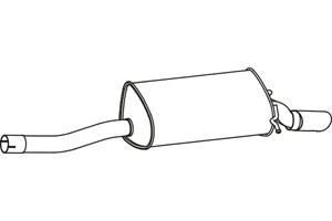 Rear muffler i gruppen Tillflligt dolda artiklar hos  Professional Parts Sweden AB (P36039)