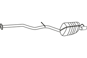 Rear muffler in the group Exhaust parts / Exhaust muffler & kits at  Professional Parts Sweden AB (P36043)