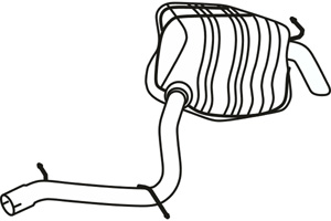 Rear muffler in the group Exhaust parts / Exhaust muffler & kits at  Professional Parts Sweden AB (P36049)