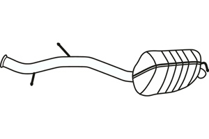 Rear muffler in the group Exhaust parts / Exhaust muffler & kits at  Professional Parts Sweden AB (P36050)