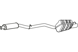 Rear muffler in the group Exhaust parts / Exhaust muffler & kits at  Professional Parts Sweden AB (P36052)