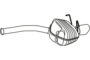 Rear muffler in the group Exhaust parts / Exhaust muffler & kits at Professional Parts Sweden AB (P36055)