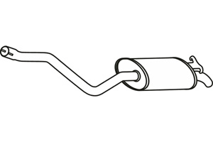 Rear muffler in the group Exhaust parts / Exhaust muffler & kits at  Professional Parts Sweden AB (P3610)