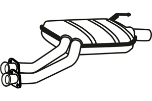 Intermediate muffler in the group Exhaust parts / Exhaust muffler & kits at  Professional Parts Sweden AB (P3611)