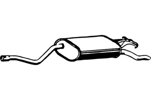 Rear muffler in the group Exhaust parts / Exhaust muffler & kits at  Professional Parts Sweden AB (P3626)