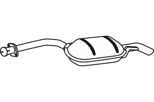 Intermediate muffler in the group  at  Professional Parts Sweden AB (P3627)