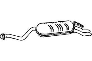 Rear muffler in the group  at  Professional Parts Sweden AB (P3630)
