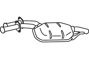 Intermediate muffler in the group  at  Professional Parts Sweden AB (P3635)