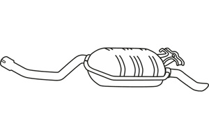 Rear muffler in the group  at  Professional Parts Sweden AB (P3636)