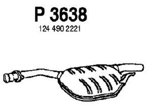 Intermediate muffler in the group  at  Professional Parts Sweden AB (P3638)