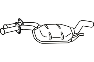 Intermediate muffler in the group  at  Professional Parts Sweden AB (P3640)