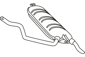 Rear muffler in the group  at  Professional Parts Sweden AB (P3641)